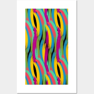 Colourful Brushes Pattern Posters and Art